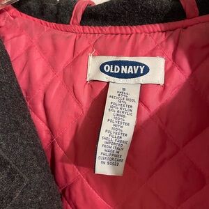 Old Navy Charcoal and Pink Quilted Jacket